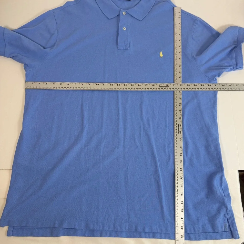 Polo Ralph Lauren Classic Fit Polo Shirt 2XLT Blue Cotton Preppy Casual